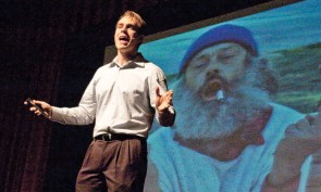 How to Get Fired! Jeff Havens tells the entertained audience exactly what to do to get fired, including checking Facebook and personal email at work, showing up late or not at all, and indulging heavily in drugs and alcohol. Photo By: Kristyn Sonnenberg | Photo Editor