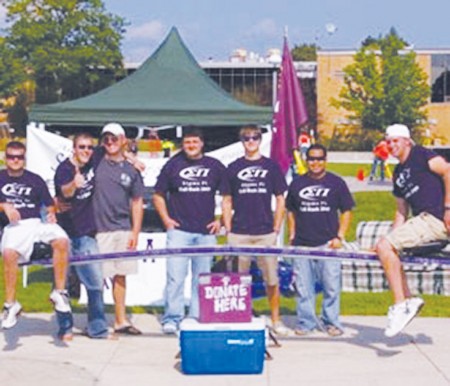 Teetering to Stop Cancer: The annual Teeter-Totter-A-Thon begins Sept. 7 and runs through Sept. 9. The Sigma Pi fraternity will teeter for 48 consecutive hours to raise money for the American Cancer Society. Photo Courtesy of Ferris State University