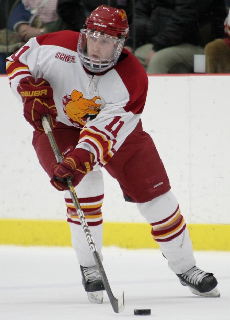 Wolverines Crush Bulldogs: Junior forward Jordie Johnston and the Ferris State hockey team took on the University of Michigan on Jan. 14 and 15. The Bulldogs were defeated both nights, bringing the 2010-11 record to 11-10-4. Photo By: Brock Copus | Photographer Wolverines Crush Bulldogs: Junior forward Jordie Johnston and the Ferris State hockey team took on the University of Michigan on Jan. 14 and 15. The Bulldogs were defeated both nights, bringing the 2010-11 record to 11-10-4. Photo By: Brock Copus | Photographer