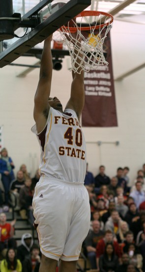 Heading to the Finals: Senior Justin Keenan jumps for a basket during the Feb. 26 game against Grand Valley. The Bulldogs took on Bellarmine on March 15 in the NCAA-II Tournament. Photo By: Brock Copus | Photographer Heading to the Finals: Senior Justin Keenan jumps for a basket during the Feb. 26 game against Grand Valley. The Bulldogs took on Bellarmine on March 15 in the NCAA-II Tournament. Photo By: Brock Copus | Photographer