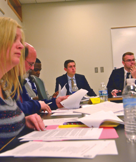 Finance division board members met last week to hear proposals for funding from different student organizations. The finance division is revising its governing document, the Rules of Appropriation and Allocation, which can be adjusted every time there is a new student government president. Photo By: Olivia Odette | Photographer