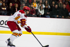 Ferris senior forward Justin Buzzeo hopes to help elevate the offense past its recent struggles.
