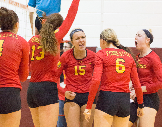 Ferris volleyball has plenty of reasons to celebrate as they have only dropped 12 games during their 19-match win streak and just earned their third consecutive GLIAC North Division Championship.
